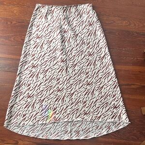 Abercrombie and Fitch tiger print a line slip skirt.